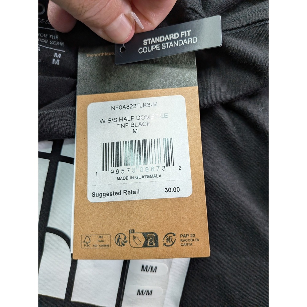 The North Face Womens Half Dome Tee Black Graphic T-Shirt NF0A822TJK3 Medium - Picture 9 of 10